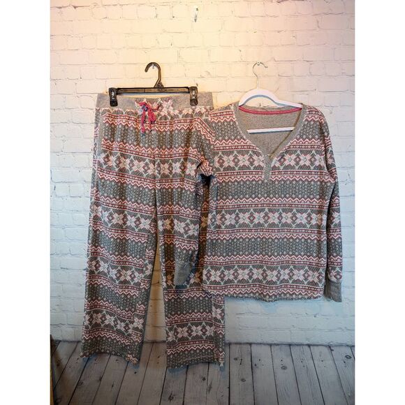 Nautica warm fleece 2pc pajama set medium - Picture 1 of 5